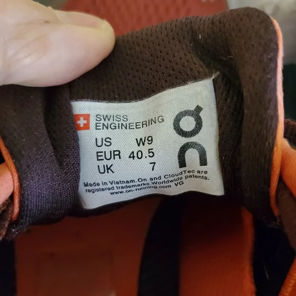 On Running Womens Red and Brown Athletic Shoes - Picture 7 of 8